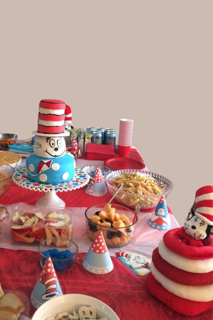 Cat in the hat party decor