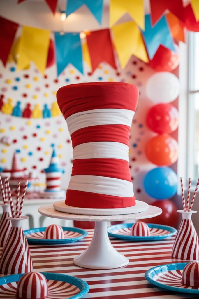 easy cat in the hat cake ideas