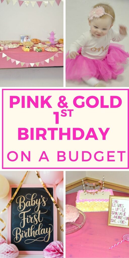Pink and gold first birthday ideas