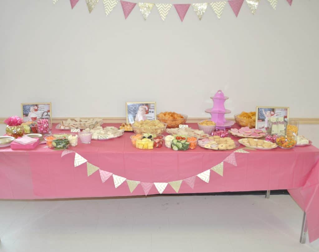 Pink and gold first birthday party