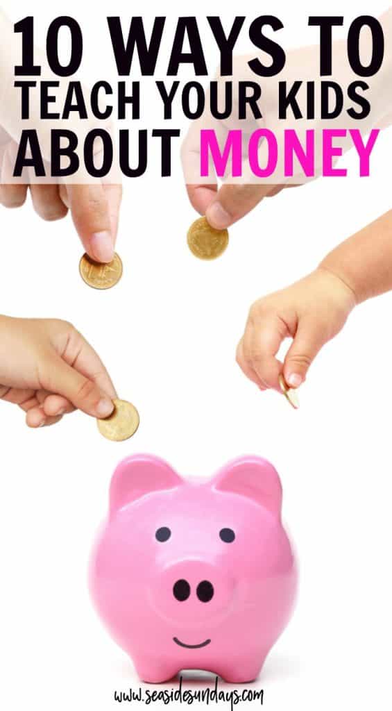 Teach your kids about money with these smart tips to help them become financially responsible. Kids can learn how to save money and make money through games, books, even Dave Ramsey has a ton of kid friendly activities. Grab a piggy bank and get teaching!