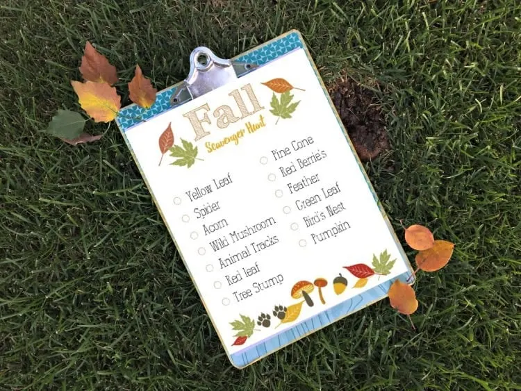fall activities for kids -Fall scavenger hunt
