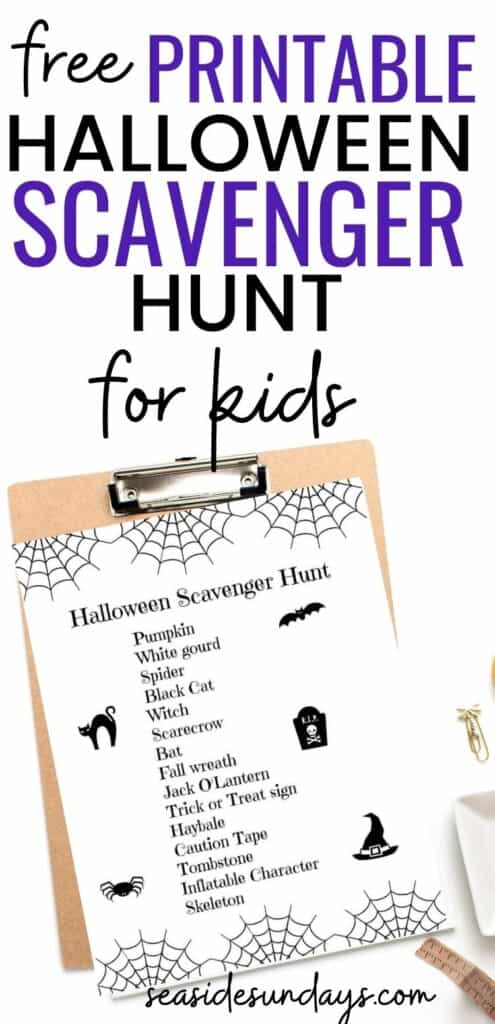 Halloween scavenger hunt for kids 