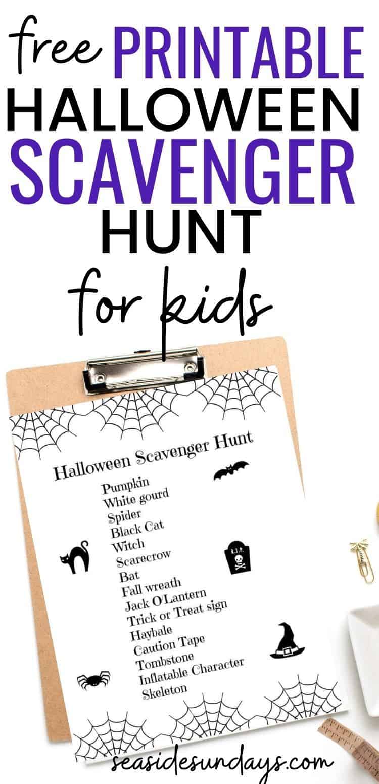 Halloween Scavenger Hunt for Toddlers (Free Printable)