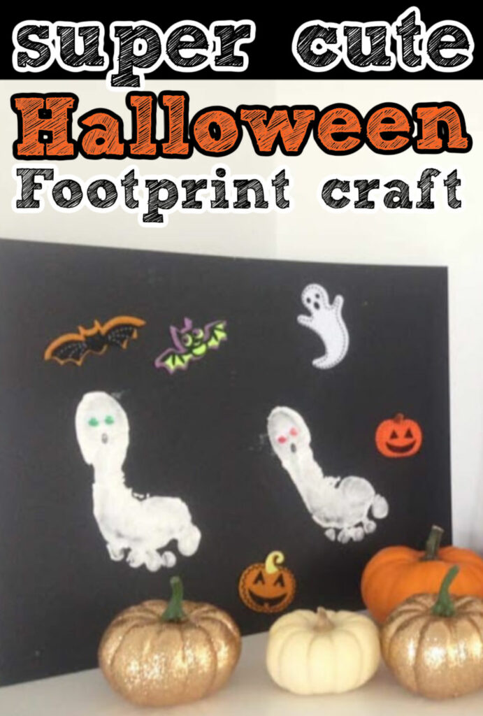 Halloween footprint art