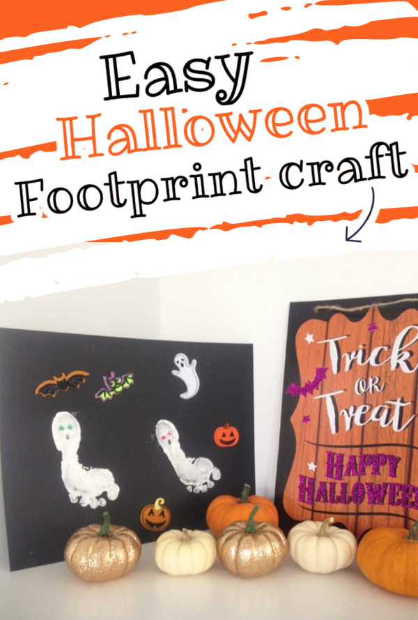 Halloween footprint craft