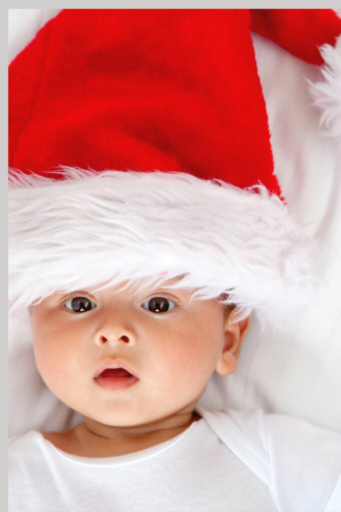 DIY baby's first Christmas photo shoot