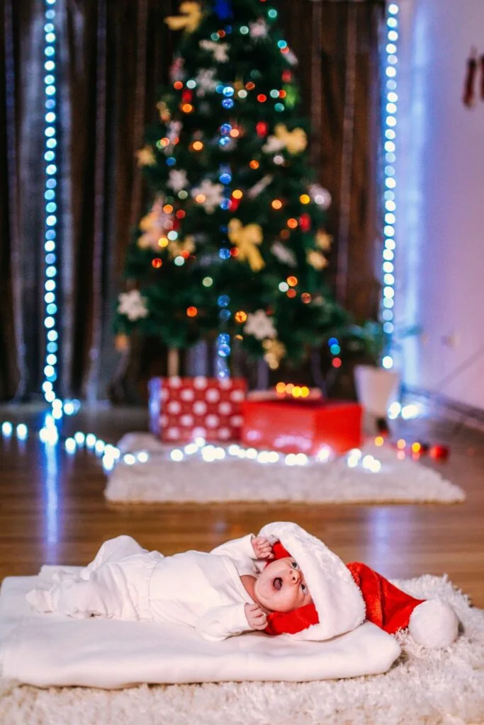 DIY Photos for baby's first Christmas