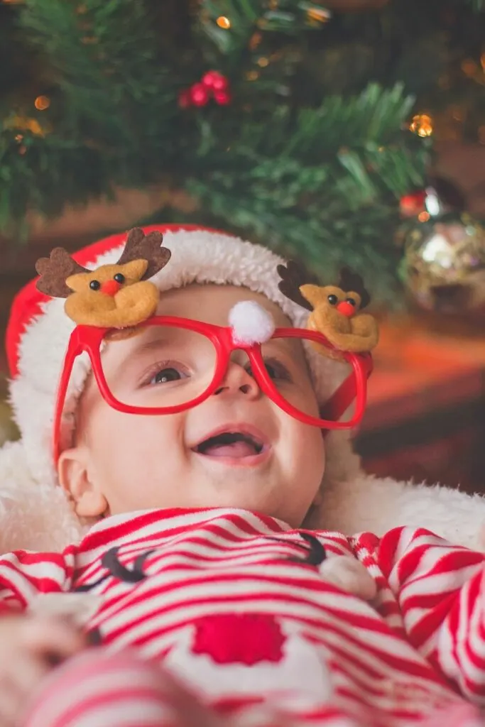 Baby's first Christmas photos