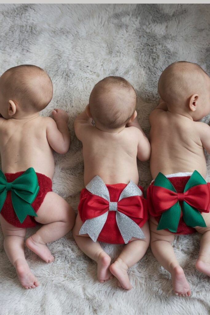 photo ideas for baby's first Christmas