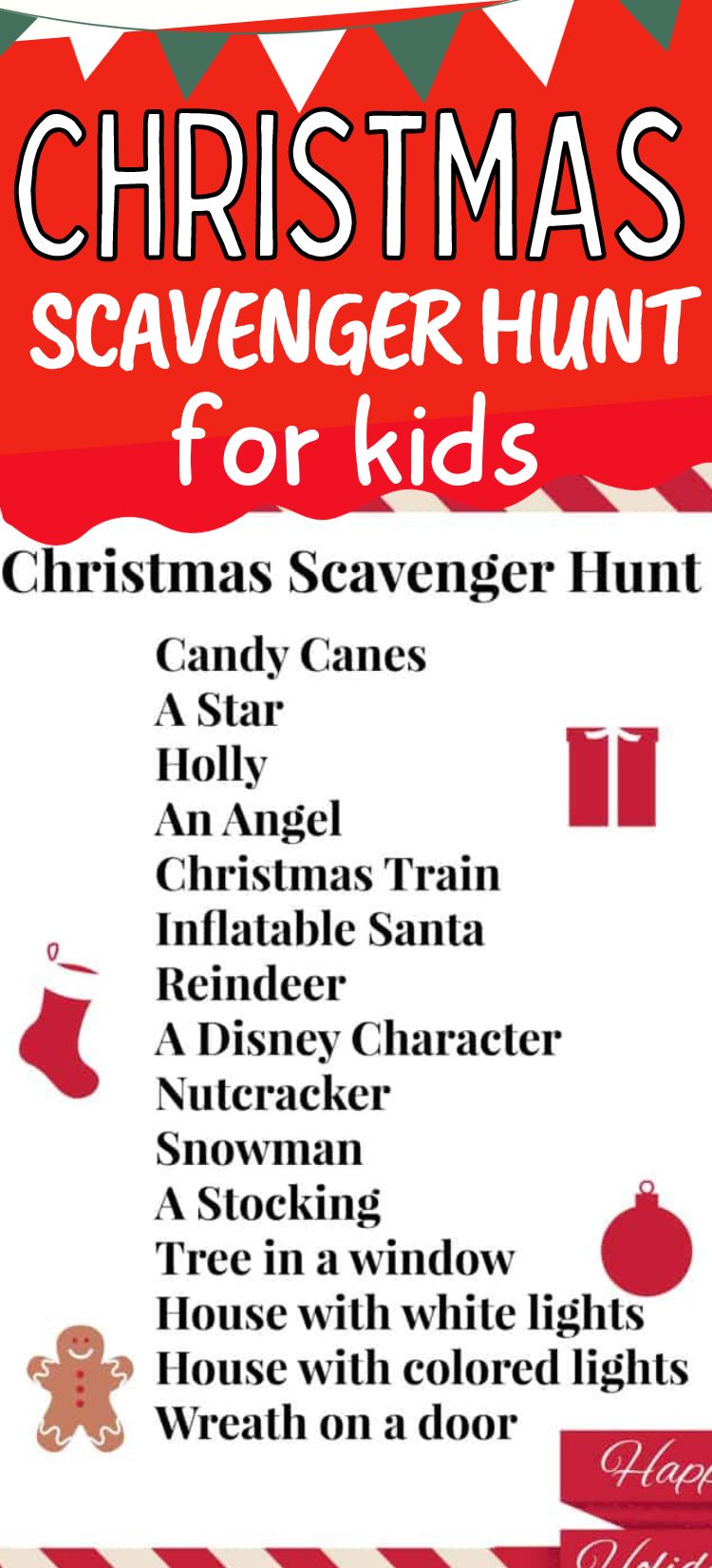 Free Printable Christmas Scavenger Hunt for Kids