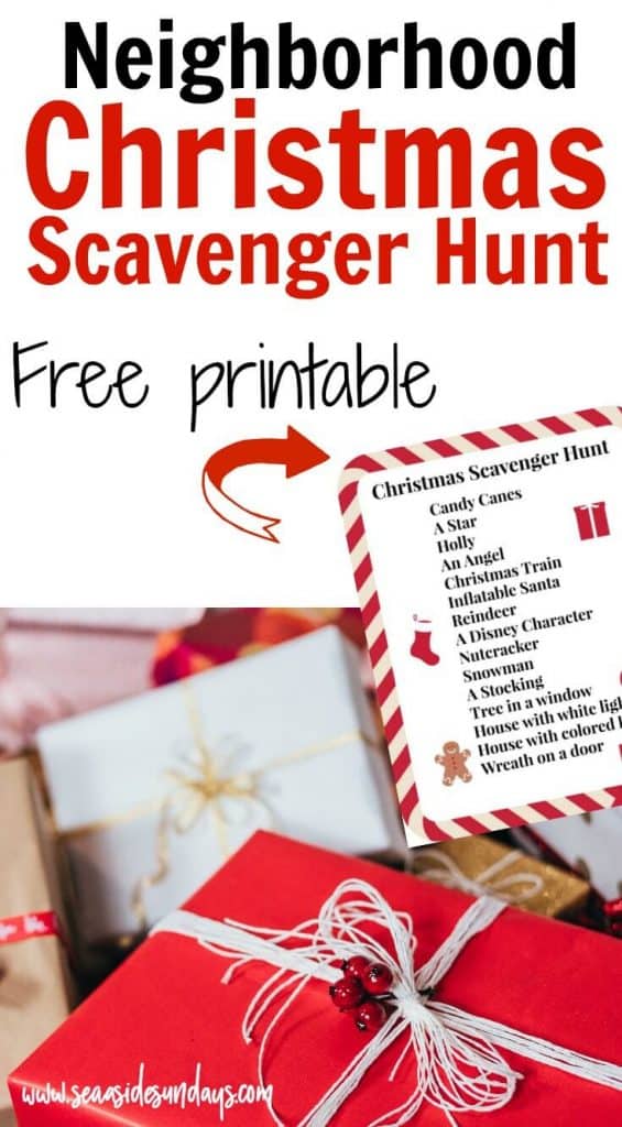 Free printable Christmas scavenger hunt for kids - this is a great way to stay active over the holidays, this scavenger hunt is perfect for preschools or Christmas parties for kids. Explore the neighborhood and looks for holiday decorations as you go. 