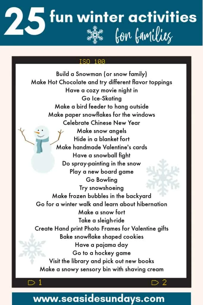 winter bucket list for families