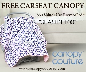 baby freebies -free baby stuff- use code SEASIDE100 for a FREE carseat canopy