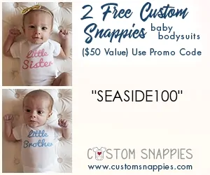 free baby stuff for 2020- use code SEASIDE100 for 2 FREE customized bodysuits