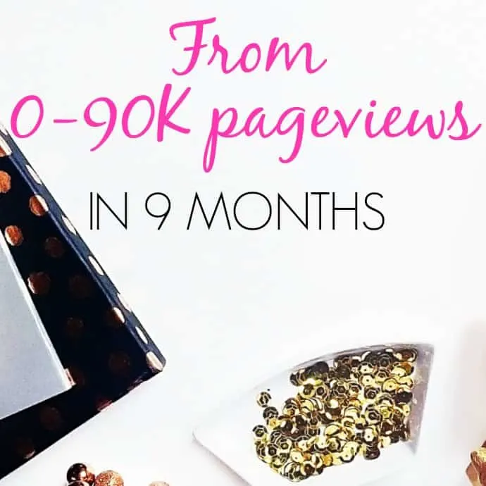 Tips and tricks for growing your blog traffic quickly, even as a new blogger. This is an awesome successful story of a blogger who got to almost 100K pageviews in under a year!