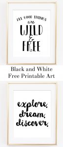 Black and White Free Printable Wall Art