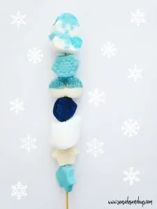 frozen inspired candy kabobs