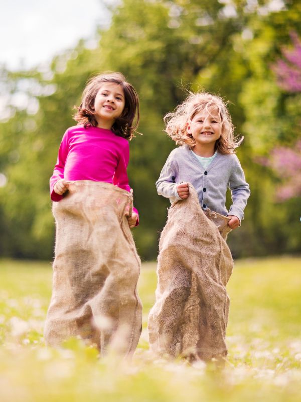 Sack race party games for kids