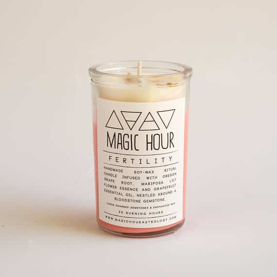 gift ideas for a friend struggling with infertility- fertility candle