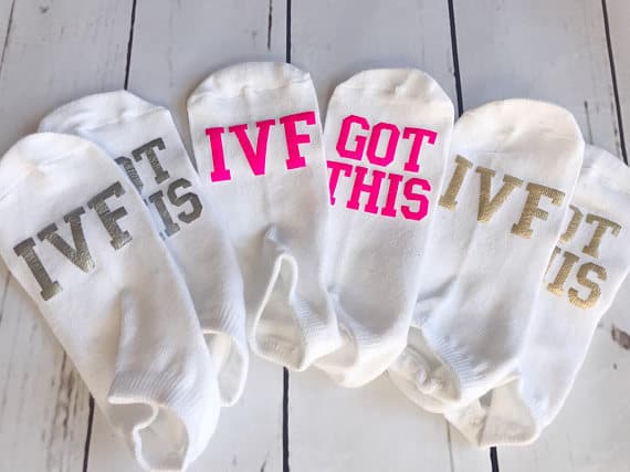 gift ideas for a friend struggling with infertility - ivf socks