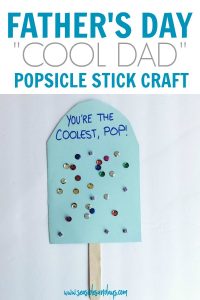 Father's day craft for preschoolers. Father's Day Popsicle Stick Craft, this is an easy Father's Day card idea for toddlers and preschoolers. Fun popsicle stick craft for kids. Great summer activity for kids.