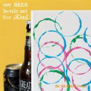 DIY Beer Bottle Artwork for Father's day. Father's day ideas