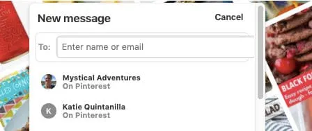 How to send a message on Pinterest