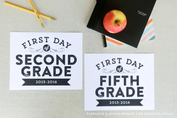 first day of school sign