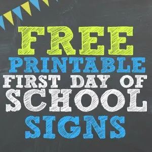 Free printable first day of school signs. These free printable back to school signs are perfect for photos on the stoop! This is a great round up of the best free printable signs for the first day of kindergarten or any grade.