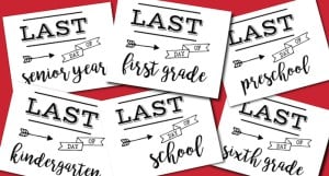 free printable first day of school signs
