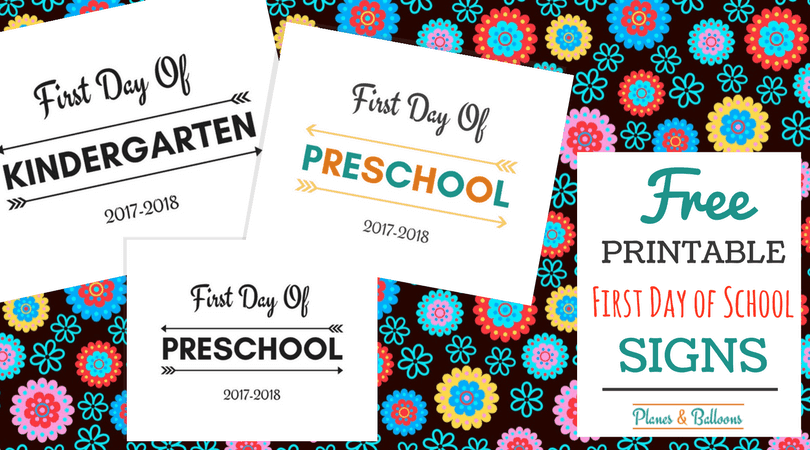 first day of school signs