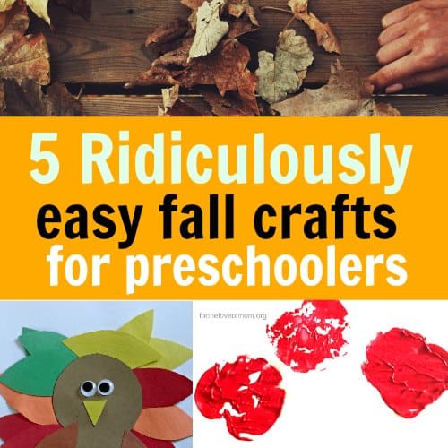 fall crafts for preschoolers. These easy autumn crafts are great toddler activities. Simple fall crafts for kids.
