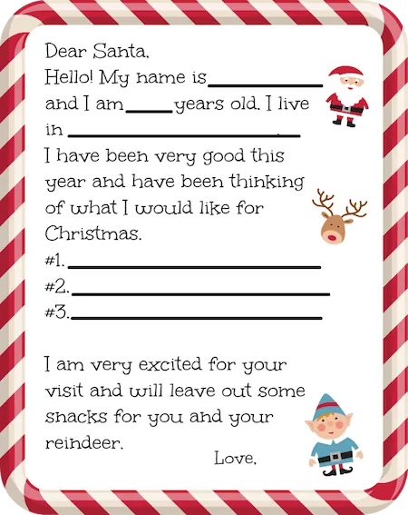 free printable letters from santa templates