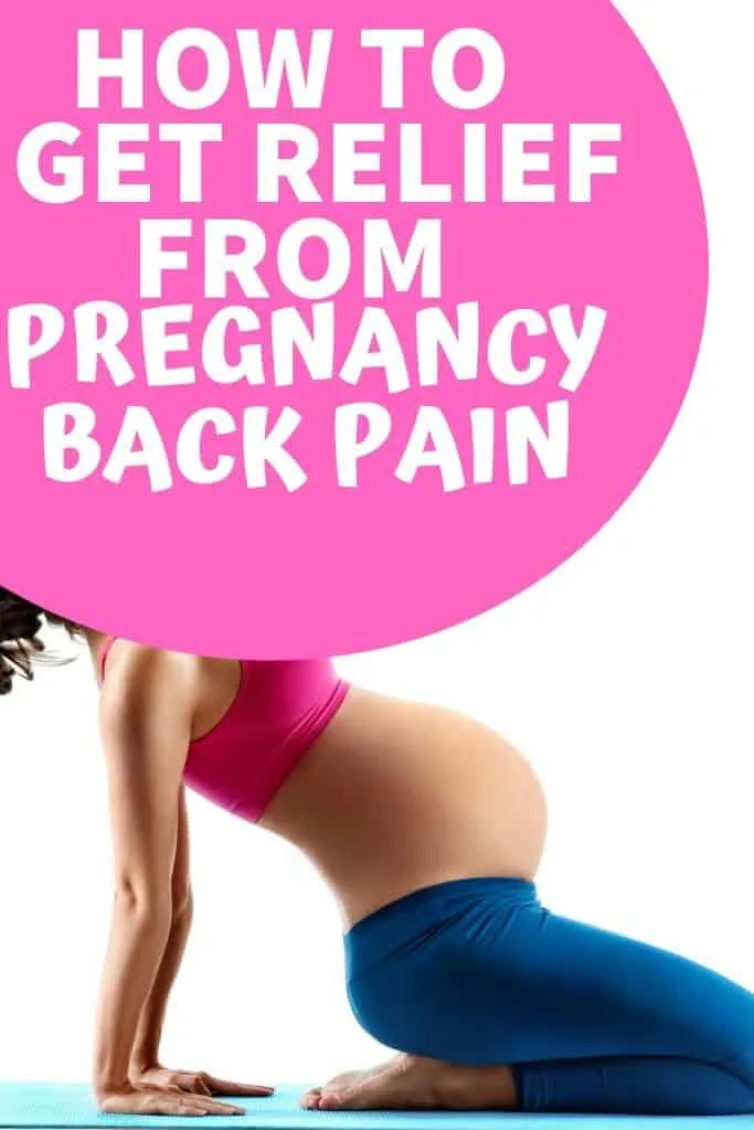 pregnancy back pain relief