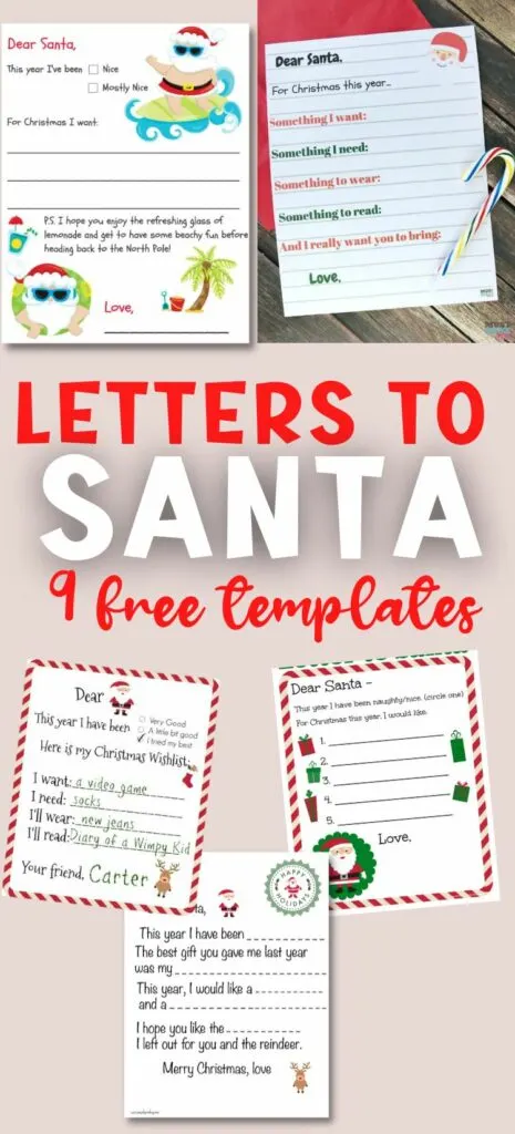 Letter to Santa free template