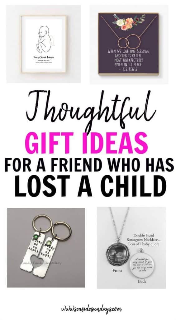 Gift ideas for parents who have lost a child. If you are looking for a gift for a friend going through a miscarriage, stillbirth or loss of an older child, these gift ideas are perfect for showing you care and bringing comfort.