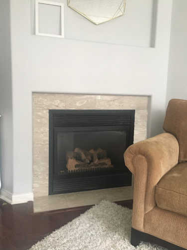 Marble contact paper fireplace makeover