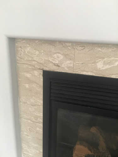 Marble contact paper fireplace surround