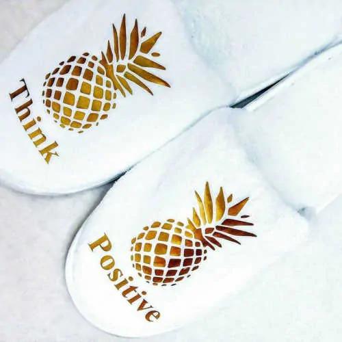 Pineapple and fertility- motivational slippers for IVF