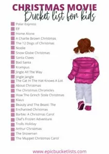 christmas movie bucket list