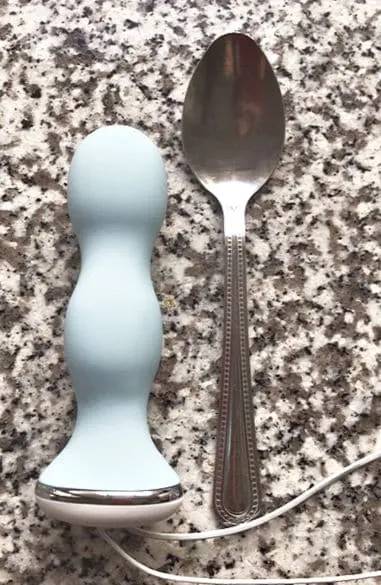 How big is the perifit pelvic trainer - side by side photo of Perifit and a spoon