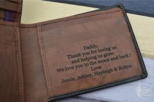 engraved wallet for Father's day