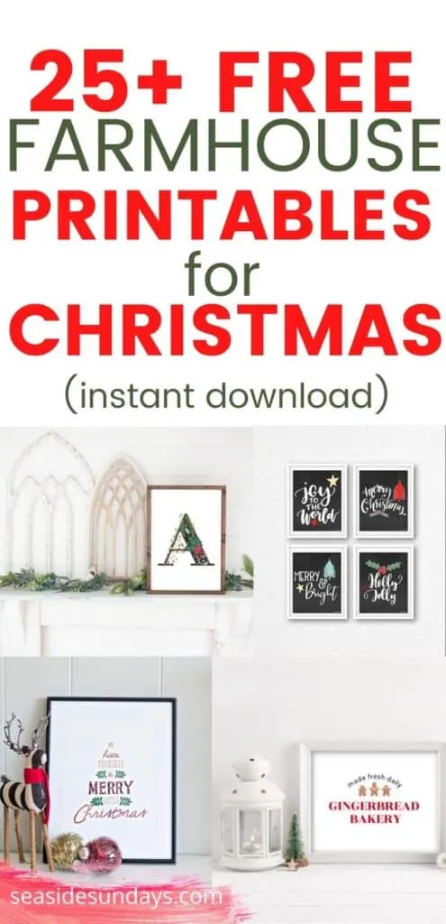 farmhouse Christmas printables