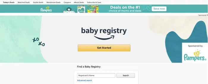Amazon Canada baby registry