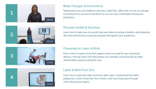 Free online birthing class from Pampers