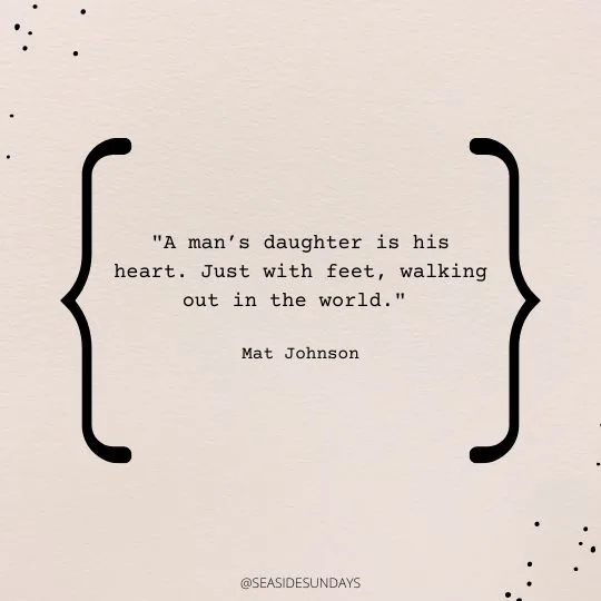 A quote by Mat Johnson about the love between a father and daughter