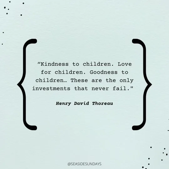 Henry David Thoreau quote about children