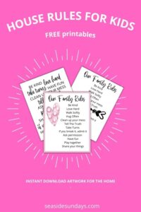Free Printable House Rules For Kids