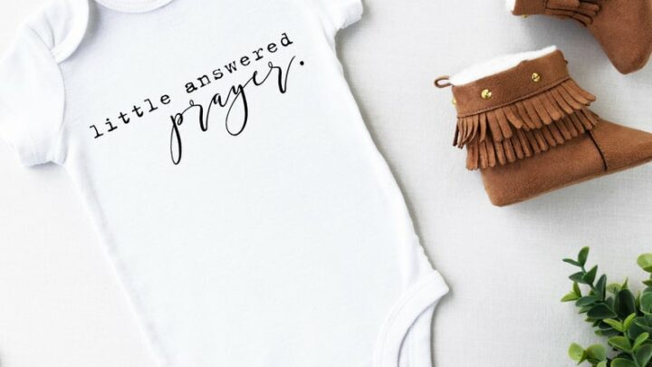 Little prayer answered rainbow baby onesie